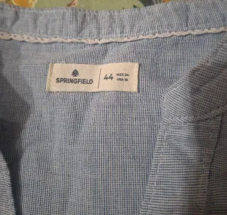 Camisa Springfield Mujer Azul y Blanca