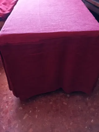 Gonna da tavolo camilla con tappetino color bordeaux