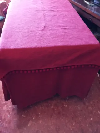 Gonna da tavolo camilla con tappetino color bordeaux