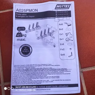 Portabicicletas Mottez para portón trasero