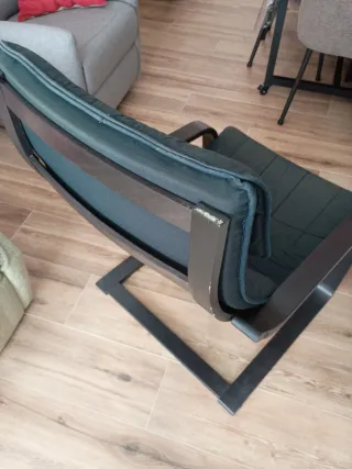 Sillón Madera Ikea Tela negra