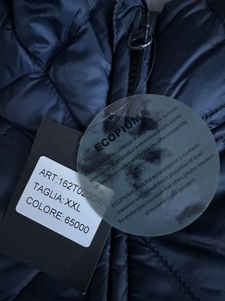 Nuovo Giubbotto Imbottito Eco Piuma Blu