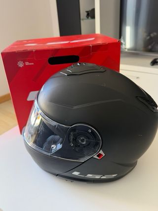Casco de moto negro LS2 (XS)