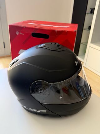 Casco de moto negro LS2 (XS)