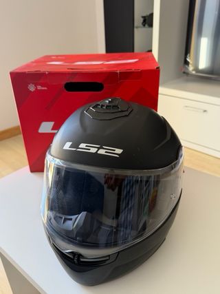 Casco de moto negro LS2 (XS)