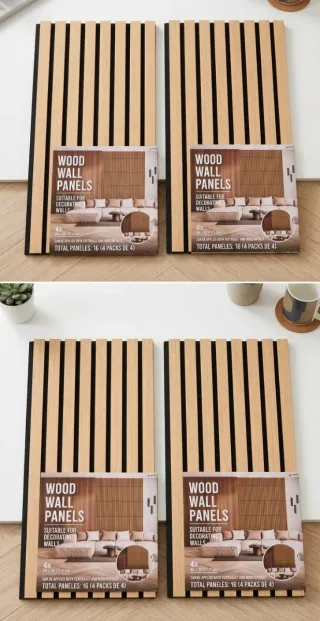 Lote 16 paneles de madera para la pared de 60*30