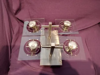 Lámpara de techo moderna cristal y metal