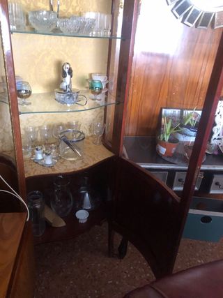 Vitrina Antigua Luis XV Madera y cristal