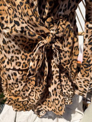 Vestido/Falda pantalón Zara Estampado Leopardo