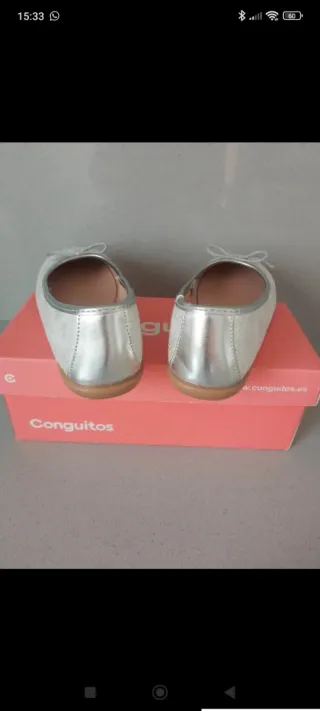 Bailarinas Conguitos niña plata talla 34