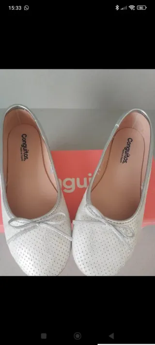Bailarinas Conguitos niña plata talla 34
