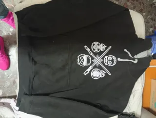 Sudadera Roly XL Estampada Negra