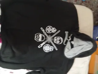 Sudadera Roly XL Estampada Negra