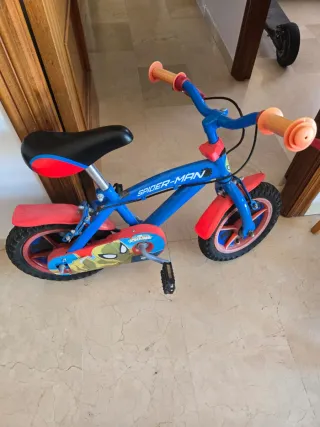 Bicicleta Infantil Spiderman Azul