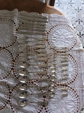 Posate vintage silverplated per 6 Persone-30 pezzi