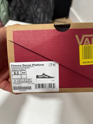 Zapatillas Vans Negras Plataforma