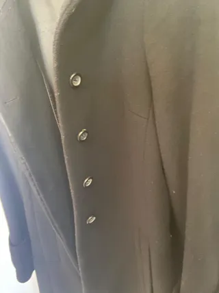 Abrigo Massimo Dutti Negro Mujer