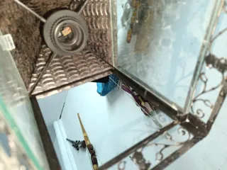 Lote 3 Faroles Colgantes Chapa Rústicos