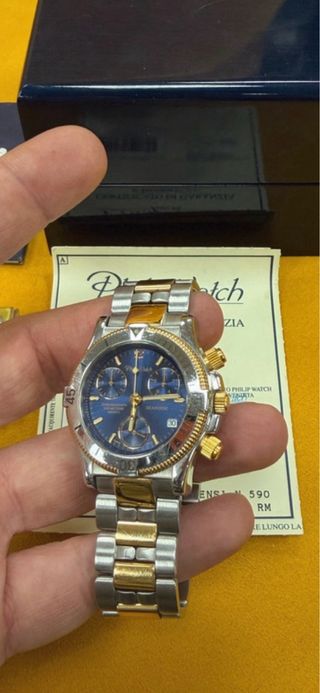 Philip Watch Seahorse Cronografo Blu