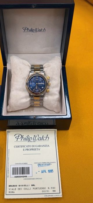 Philip Watch Seahorse Cronografo Blu