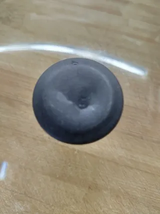 Tapa de olla de cristal y metal