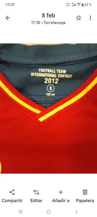 Conjunto infantil España 2012 T.8