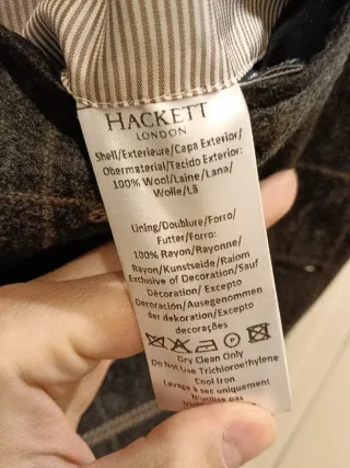 Chaqueta Hackett Cuadros Gris