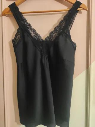 Lencero negro con encaje