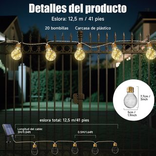 Guirnaldas luces LED solari per esterni