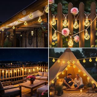 Guirnaldas luces LED solari per esterni