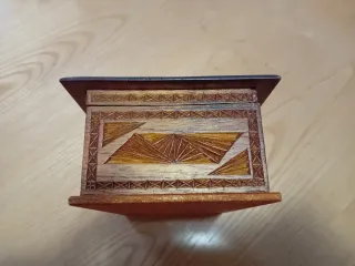 Caja joyero antigua madera Nogal