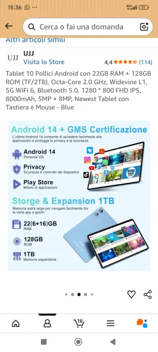 Tablet U3 10.1 pollici