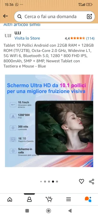 Tablet U3 10.1 pollici