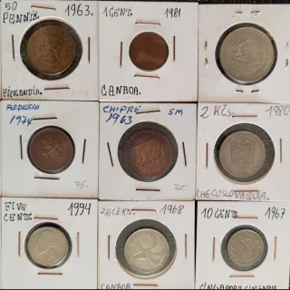 LOTE de MONEDAS VARIOS PAÍSES Y ALBUM