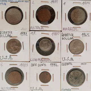 LOTE de MONEDAS VARIOS PAÍSES Y ALBUM
