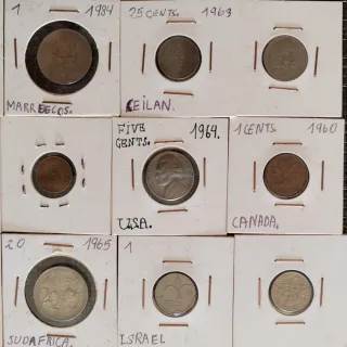 LOTE de MONEDAS VARIOS PAÍSES Y ALBUM