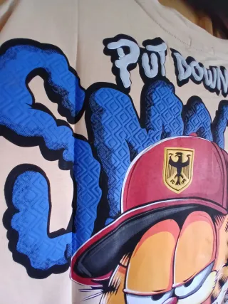 Camiseta Garfield oversize Put Down the Smoke