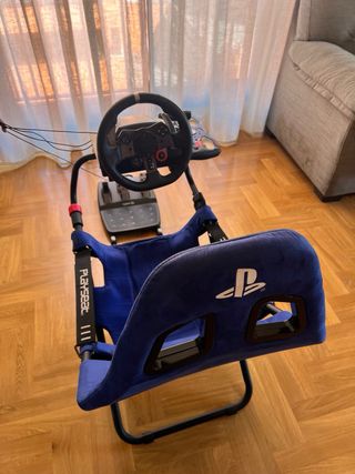 Set Sim Racing: asiento + 2 volantes + pedales