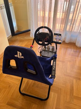 Set Sim Racing: asiento + 2 volantes + pedales