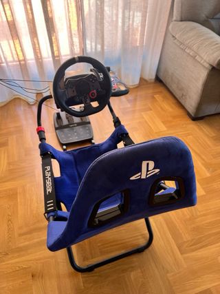 Set Sim Racing: asiento + 2 volantes + pedales
