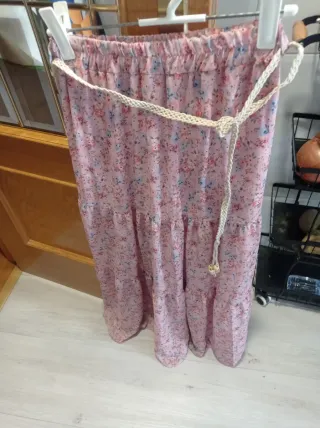 Falda larga floral verano