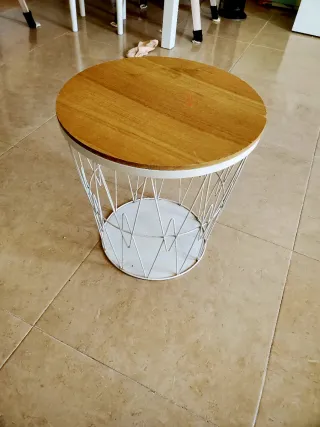 Mesa Auxiliar Redonda Madera Ikea