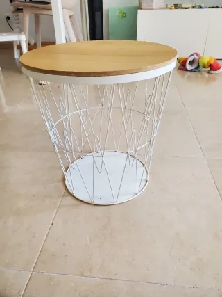 Mesa Auxiliar Redonda Madera Ikea