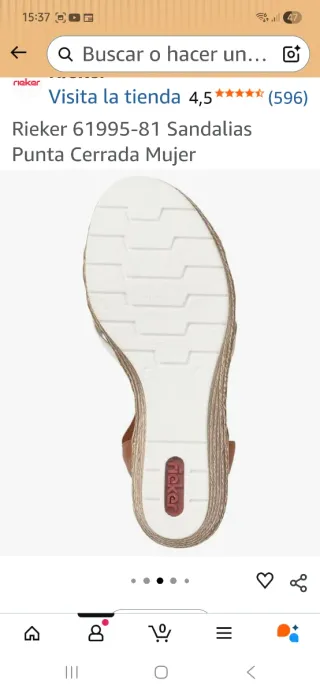 Sandalias cuña verano marrones y blancas T37