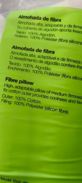 Almohada El Corte Inglés Fibra Alta 70cm