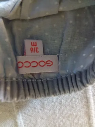 Vestido Gocco 3/6 meses con braguitas a juego