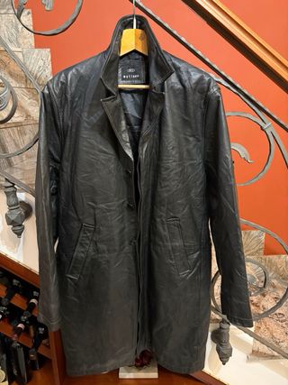 Giacca trench vera pelle morbida  qualità vintage