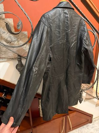 Giacca trench vera pelle morbida  qualità vintage