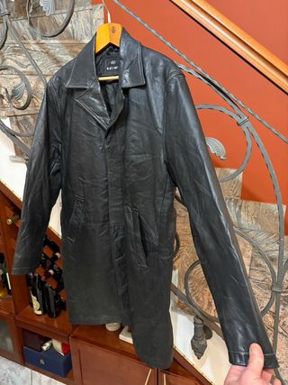 Giacca trench vera pelle morbida  qualità vintage