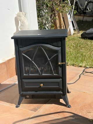 Estufa eléctrica leños con luz